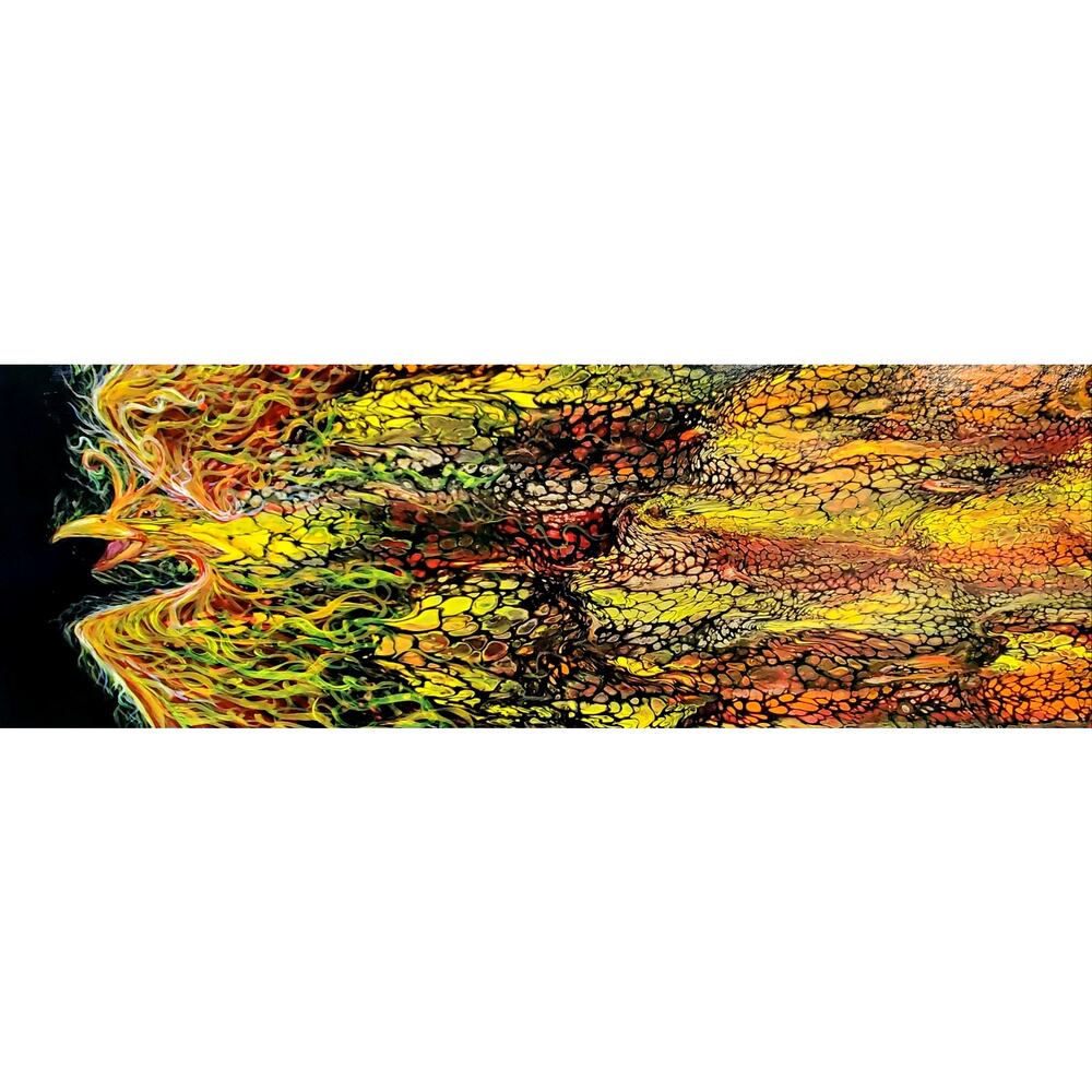 Art Print from my Original Work 9" x 18" "Phoenix Ascending" Acid Free Paper